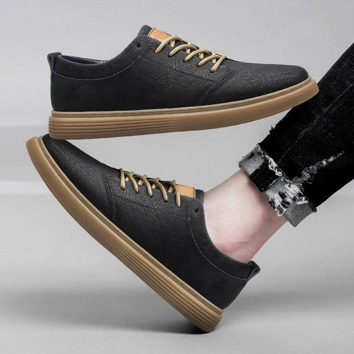 Casual Round Toe Lace-up Sneakers Men's Low Top - MYLUXURY LANE ENTERPRISE