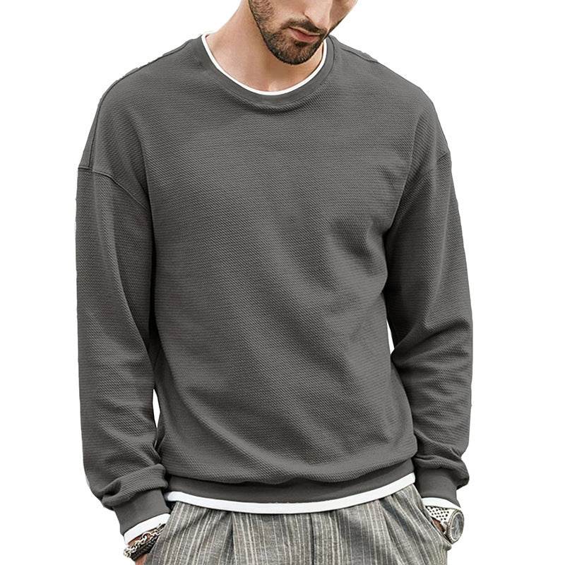 Solid Color European And American Men's Loose T-shirt - MYLUXURY LANE ENTERPRISE