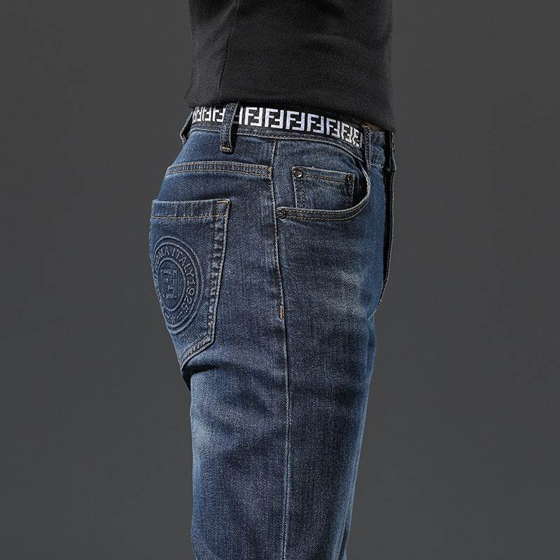 Autumn and Winter New Thick Korean Style Slim Men's Jeans - MYLUXURY LANE ENTERPRISE