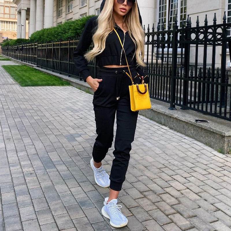 Fashion Long Sleeve Hooded Sports Suit Women - MYLUXURY LANE ENTERPRISE