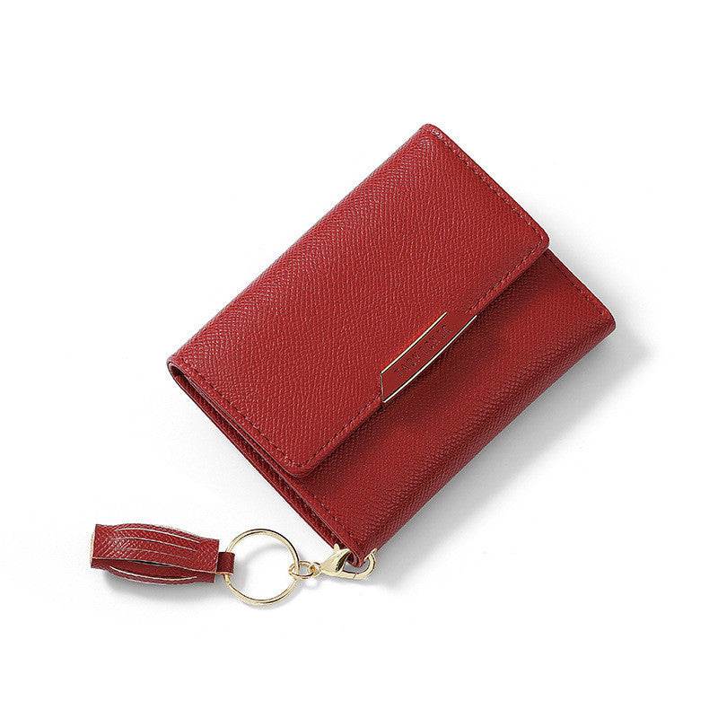 Simple Women's Short Wallet Tassel Small Folding - MYLUXURY LANE ENTERPRISE