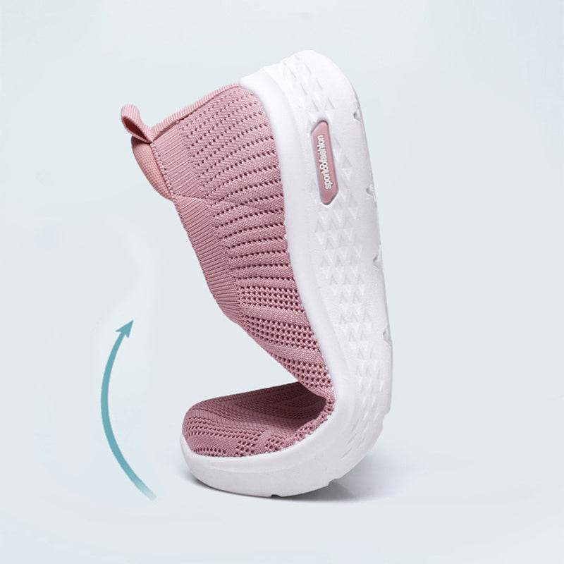 Casual Mesh Shoes Sock Slip On Flat Shoes For Women Sneakers Casual Soft Sole Walking Sports Shoe - MYLUXURY LANE ENTERPRISE