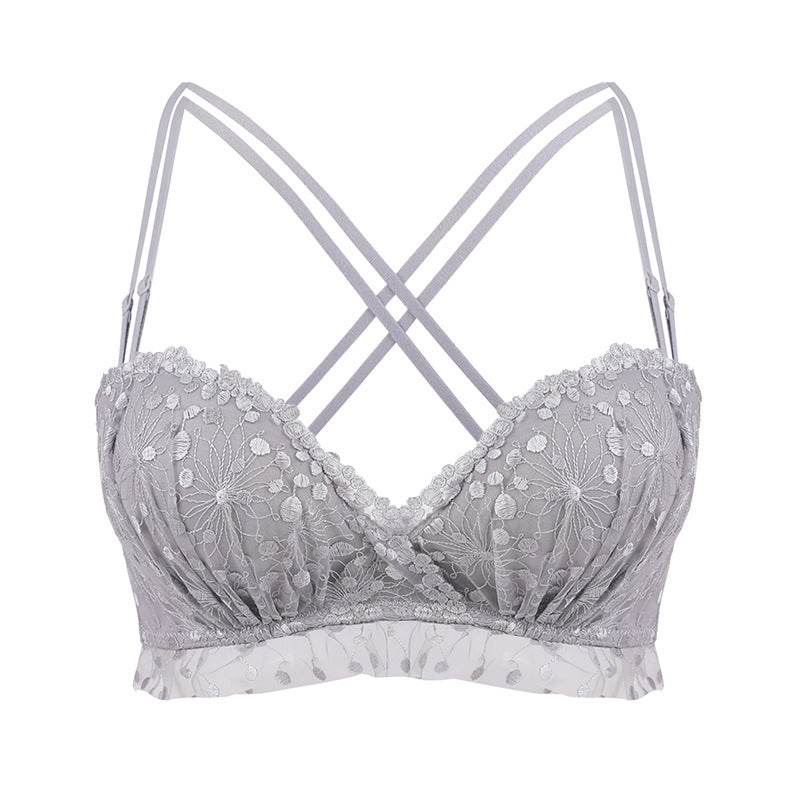 Lace floral palm cup beauty back bra - MYLUXURY LANE ENTERPRISE