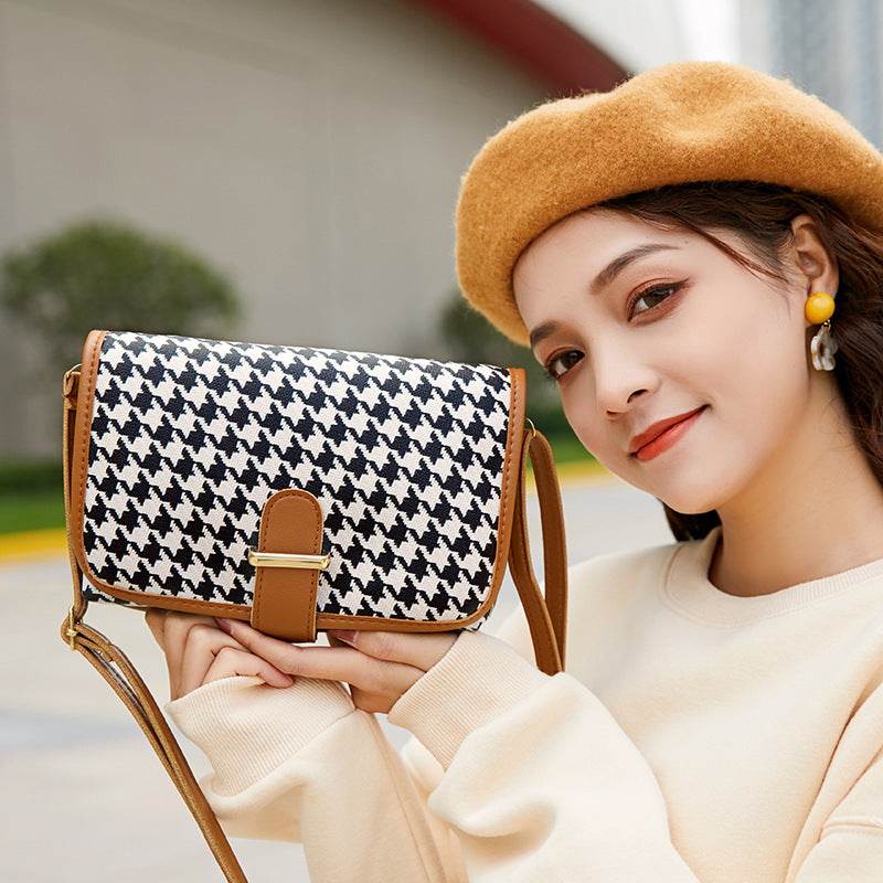Women's Fashion Plaid Shoulder Messenger Bag - MYLUXURY LANE ENTERPRISE