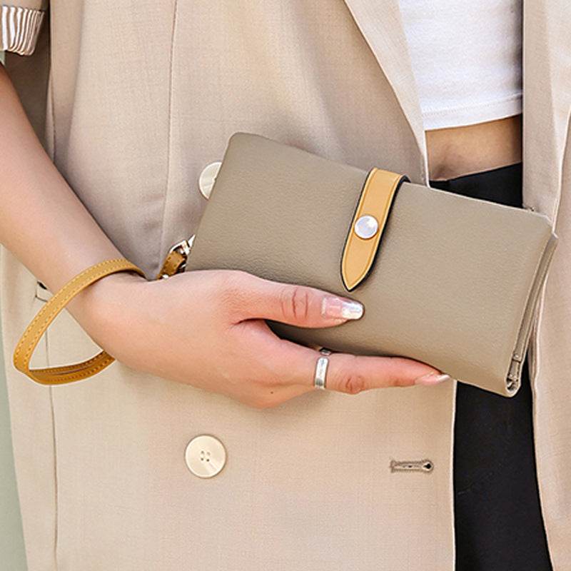 Women's Wallet Contrast Color Hasp Long Zipper Multi-functional Simple Fashion Clutch - MYLUXURY LANE ENTERPRISE