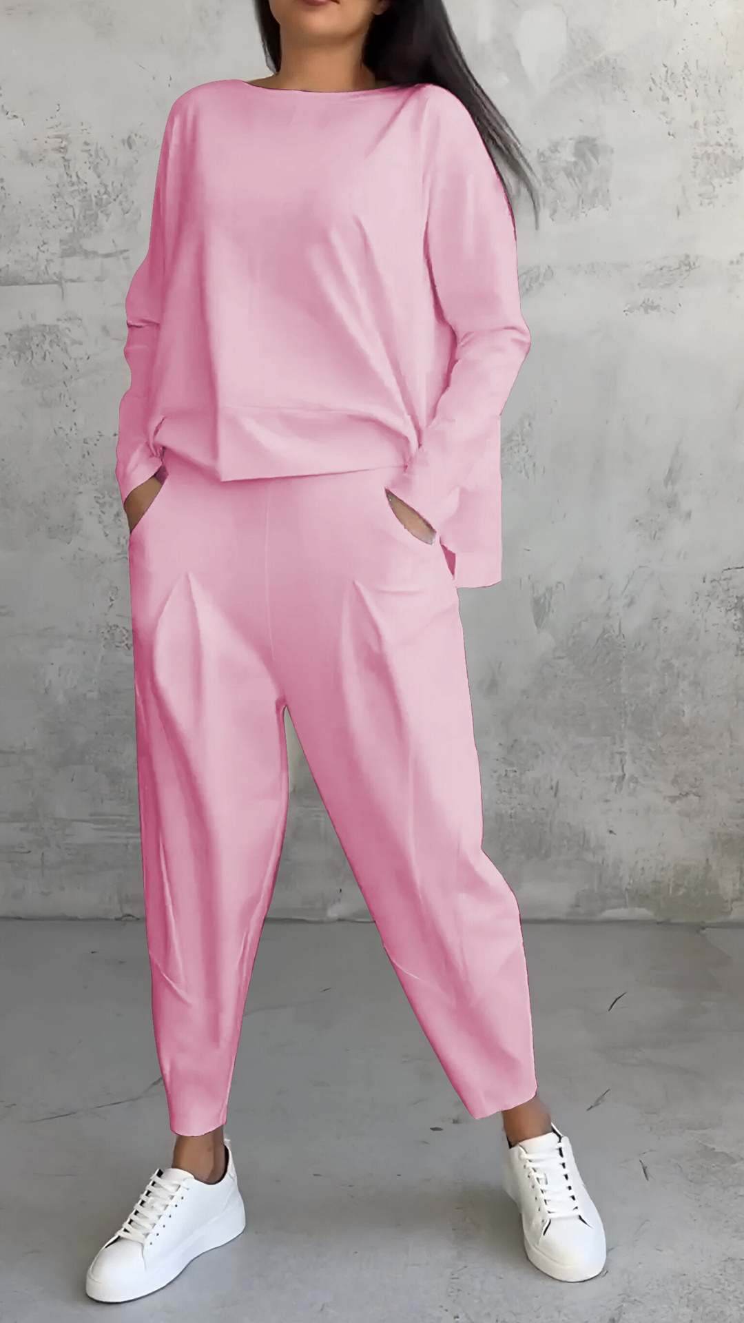 Women's Irregular Design Long-sleeved Sweater Harem Pants Suit - MYLUXURY LANE ENTERPRISE