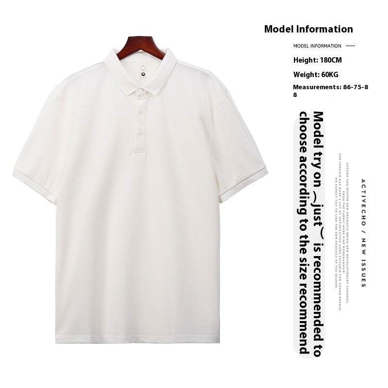Cool Light Business Short Sleeve Loose Lapels T-shirt - MYLUXURY LANE ENTERPRISE