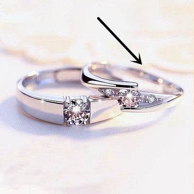 S925 Sterling Silver Moissanite Couple Ring For Men And Women - MYLUXURY LANE ENTERPRISE
