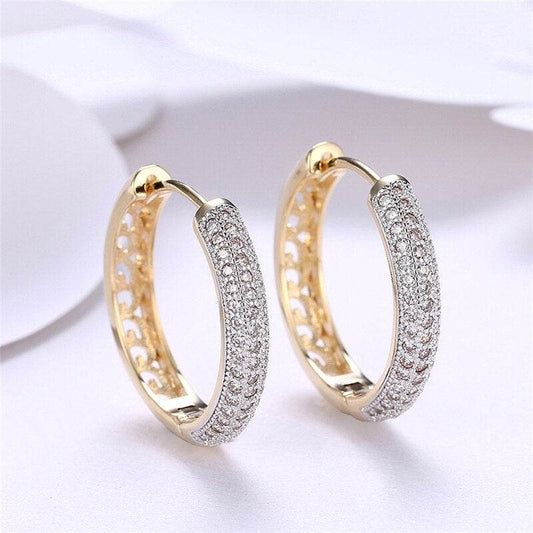 Lady K gold zircon earrings - MYLUXURY LANE ENTERPRISE