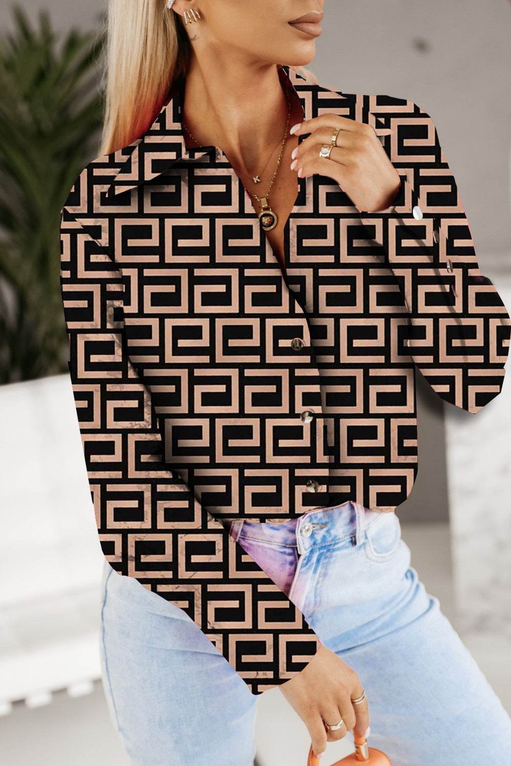 European And American Spring And Autumn Top Printed Shirt - MYLUXURY LANE ENTERPRISE
