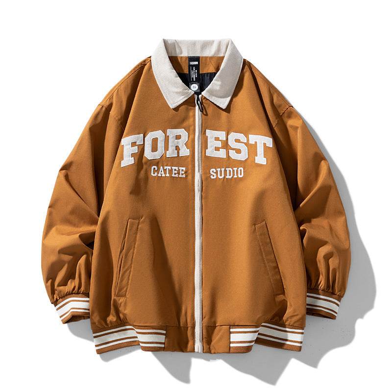 High-end Lapel Baseball Uniform Men's Casual Jacket - MYLUXURY LANE ENTERPRISE