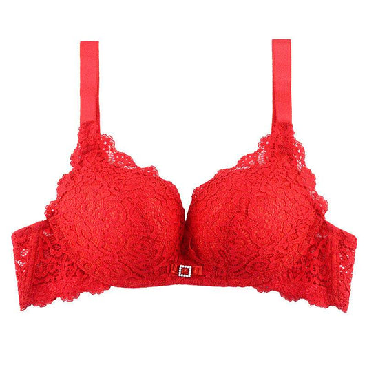 Lace Princess Small Chest Thick Cup Gathered Adjustable Girl Bra - MYLUXURY LANE ENTERPRISE