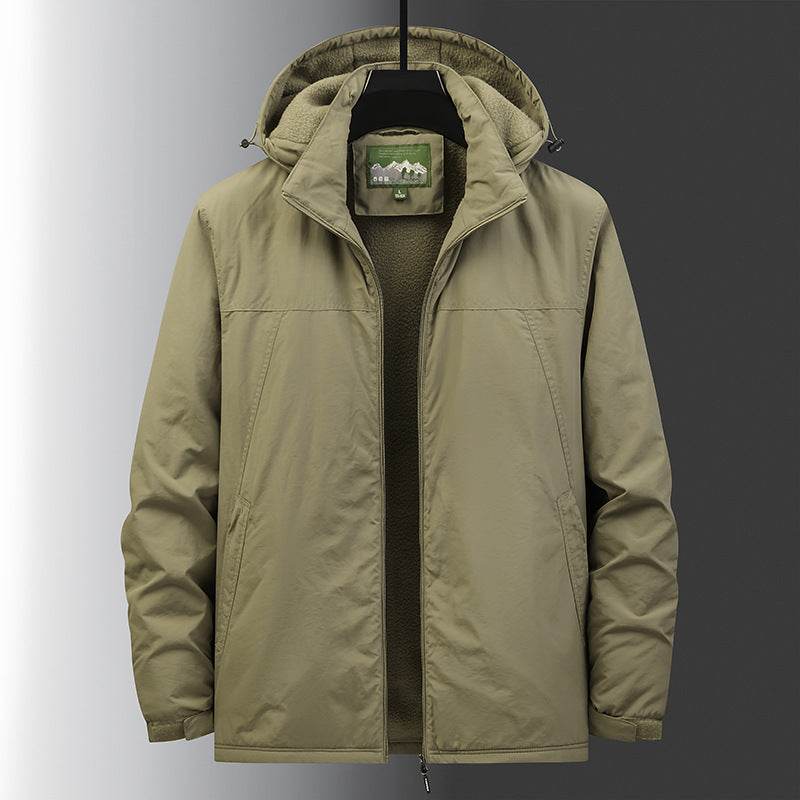 Cotton-padded Coat Men's Loose Casual Fleece-lined Outdoor Quick-drying Shell Jacket - MYLUXURY LANE ENTERPRISE