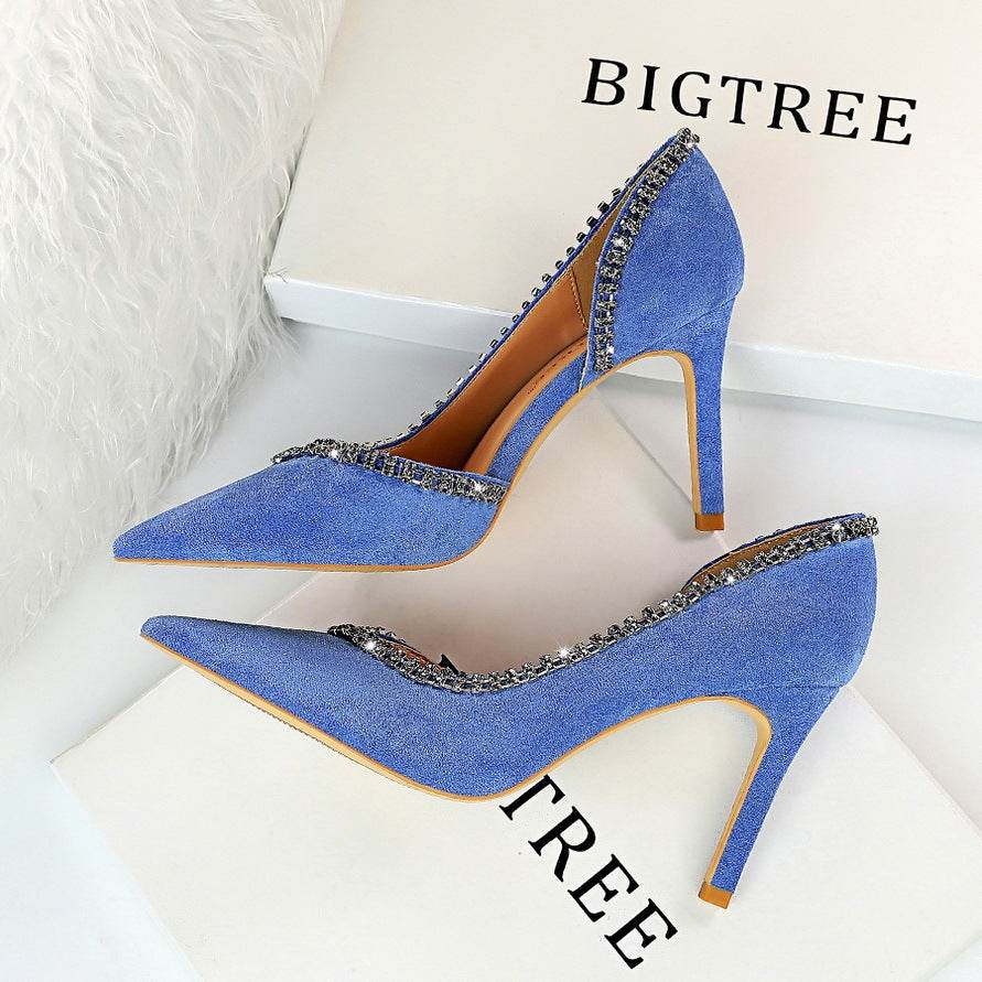Suede hollow high heels - MYLUXURY LANE ENTERPRISE