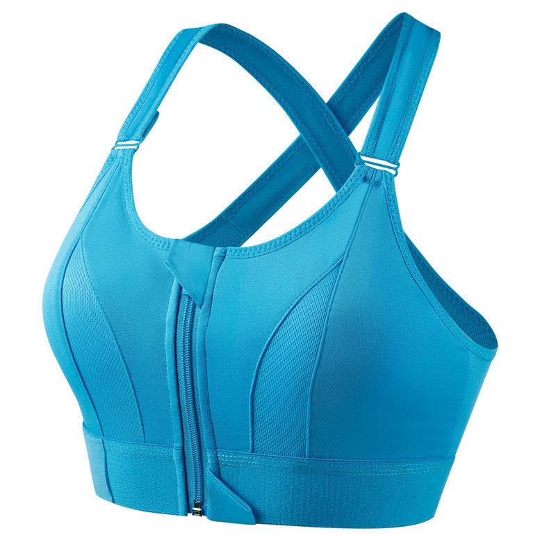 Adjustable Front Zipper Sports Bra - MYLUXURY LANE ENTERPRISE