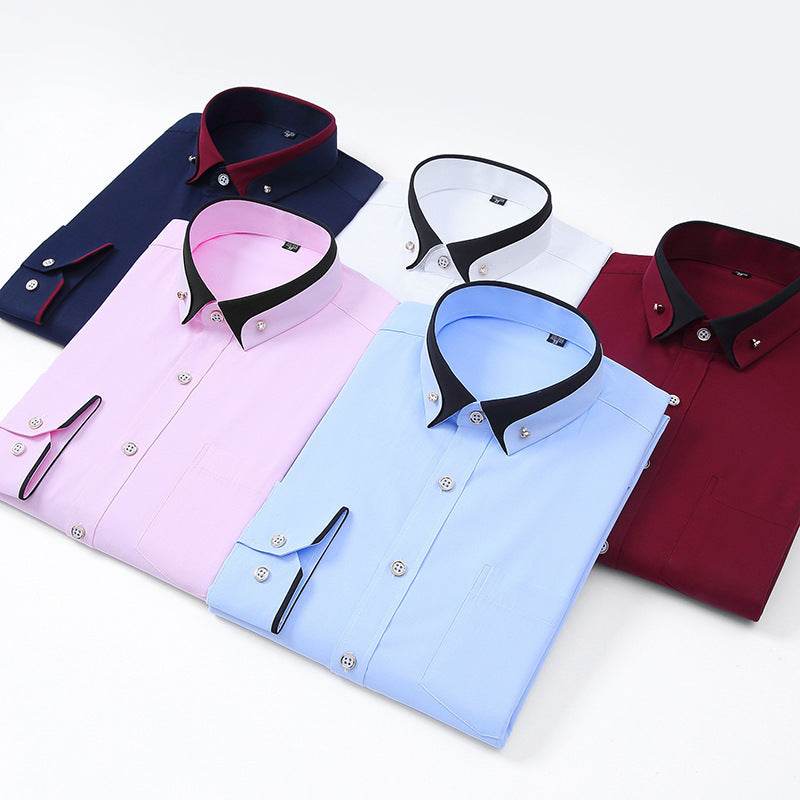 Men's Stretch Long Sleeve Shirt Casual And Comfortable Non-ironing - MYLUXURY LANE ENTERPRISE