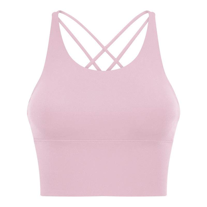 High Strength Push Up Yoga Bra Spaghetti Strap Cross Beauty Back Workout Exercise Underwear - MYLUXURY LANE ENTERPRISE