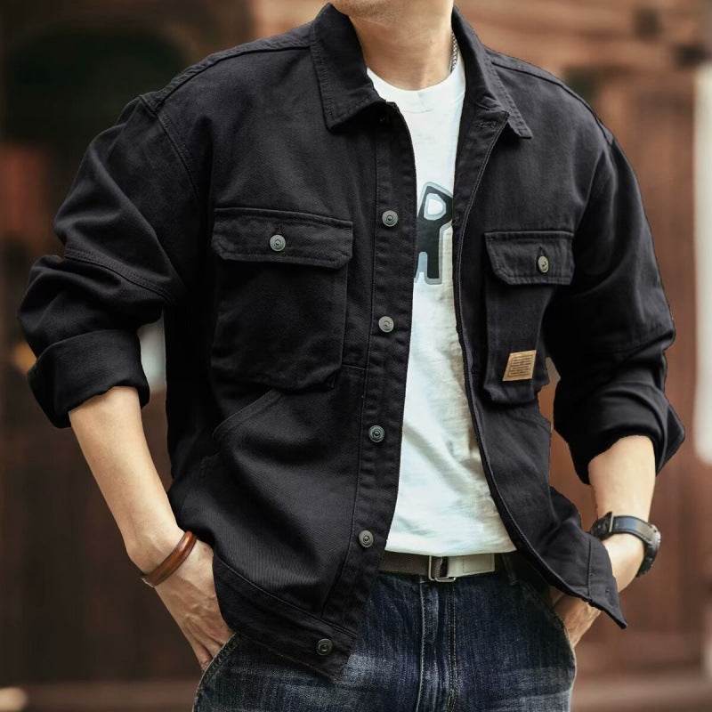 High-grade Overalls Loose American Retro Lapels Jacket - MYLUXURY LANE ENTERPRISE