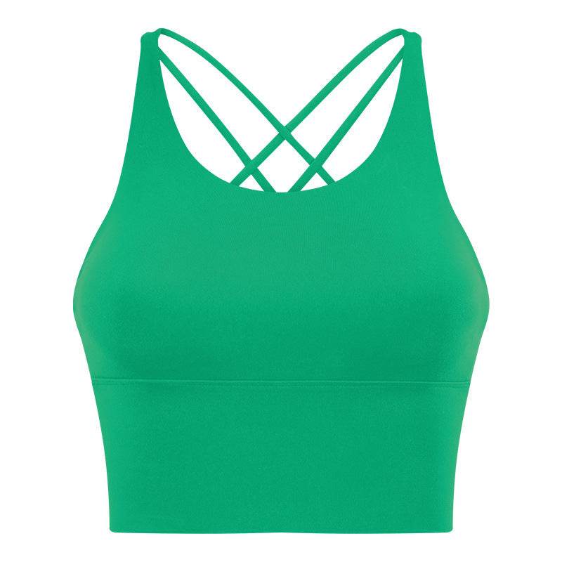 High Strength Push Up Yoga Bra Spaghetti Strap Cross Beauty Back Workout Exercise Underwear - MYLUXURY LANE ENTERPRISE