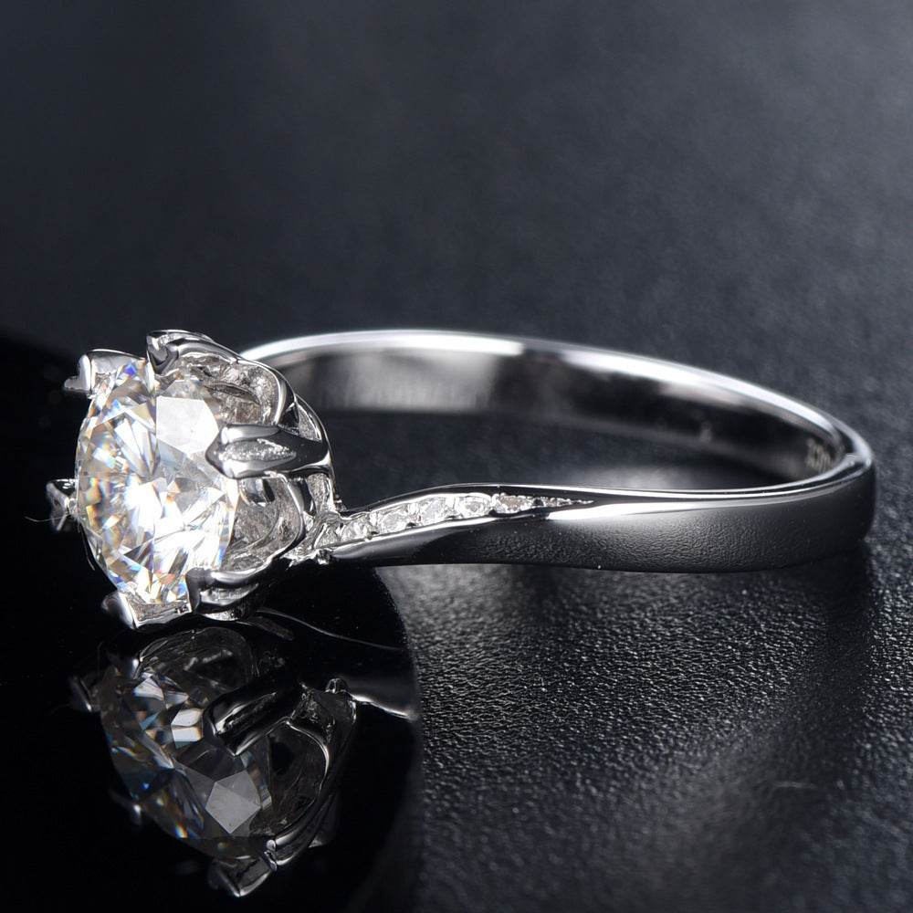 La Moissan Diamond Snowflake Engagement Ring - MYLUXURY LANE ENTERPRISE