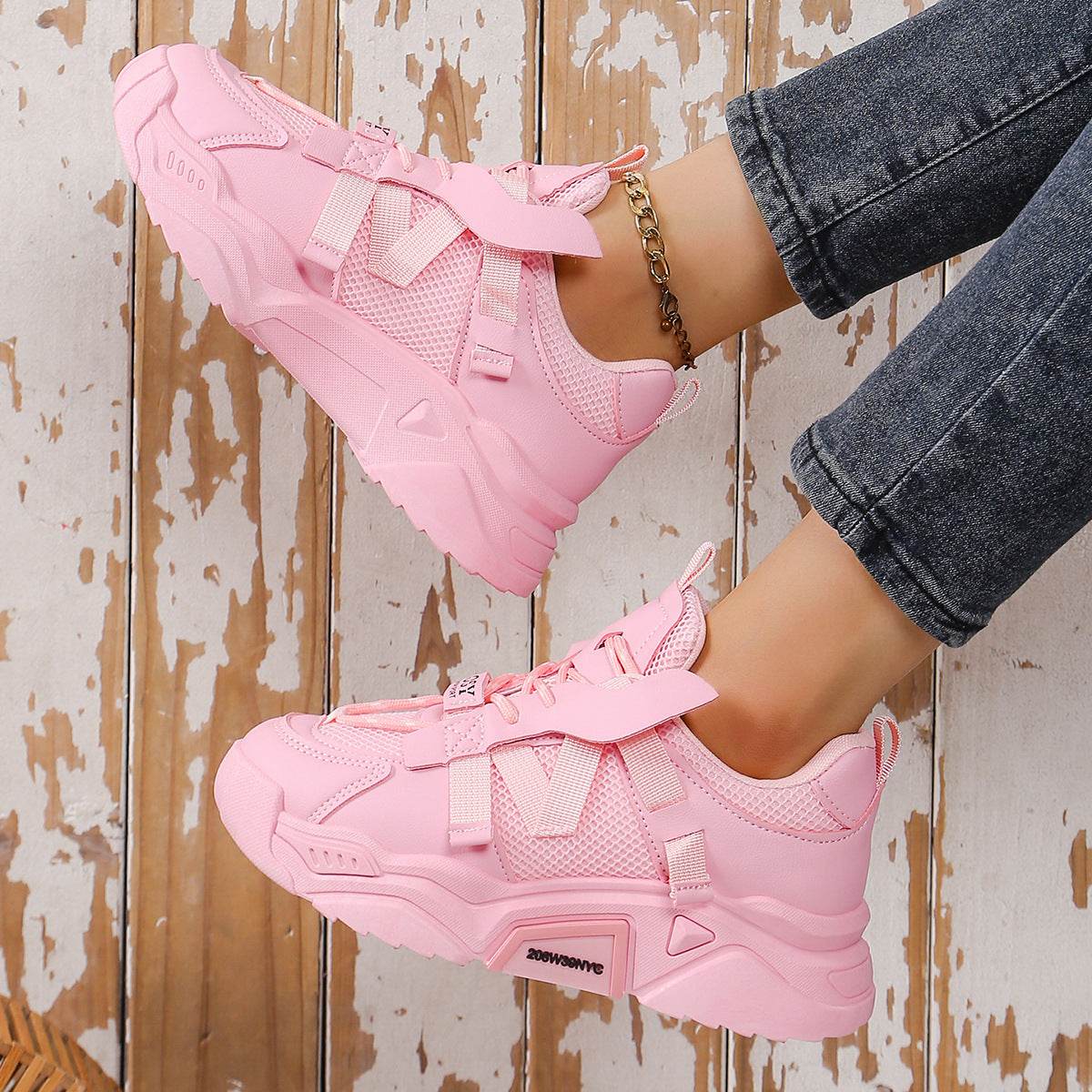 Platform Mesh Surface Dad Shoes Women's Breathable Mesh Sports - MYLUXURY LANE ENTERPRISE