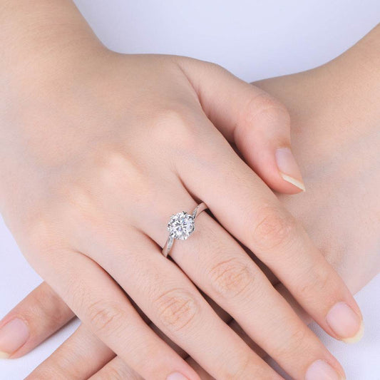 La Moissan Diamond Snowflake Engagement Ring - MYLUXURY LANE ENTERPRISE