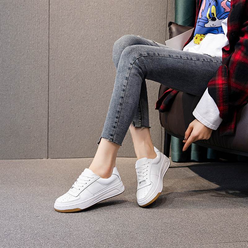 Women's Flat Sneakers Flat All Match Shallow Mouth - MYLUXURY LANE ENTERPRISE