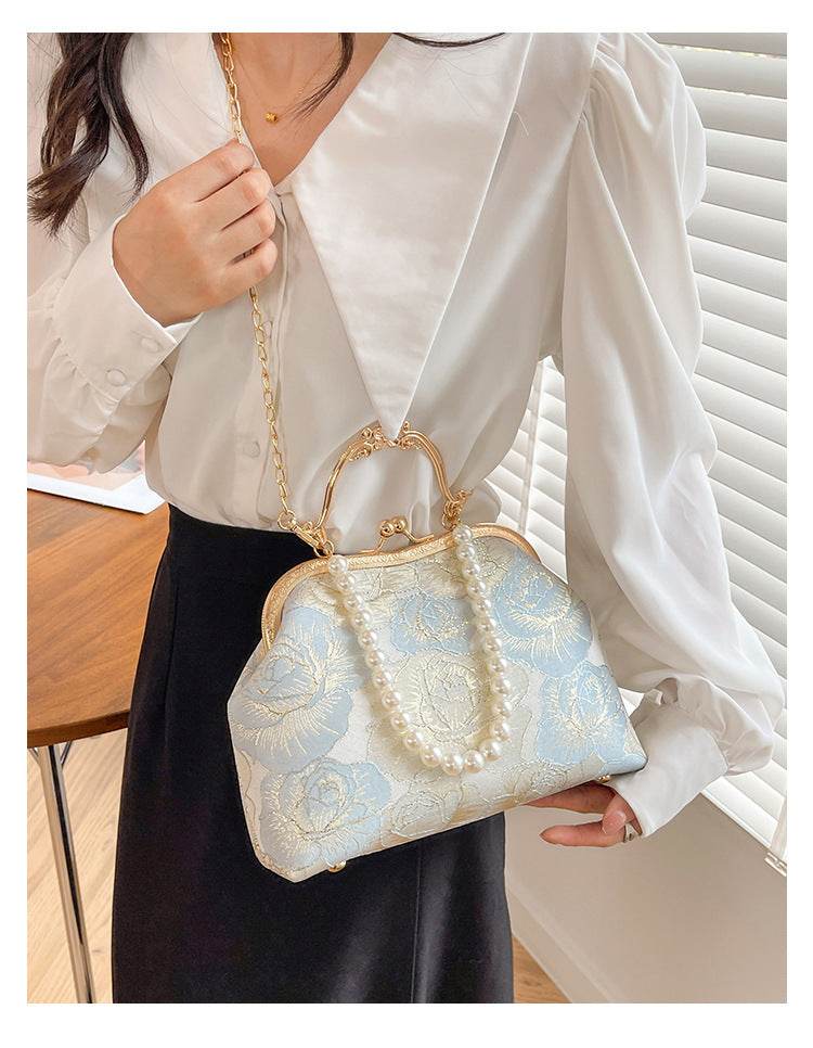 Women's Large-capacity Lace Clip Shoulder Handbag - MYLUXURY LANE ENTERPRISE