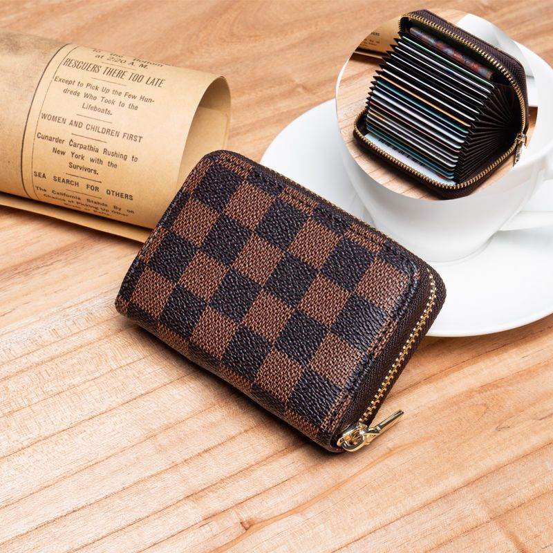 Credit Card Cover Women's Mini Purse Large Capacity Zipper Position Anti-degaussing Card Holder - MYLUXURY LANE ENTERPRISE
