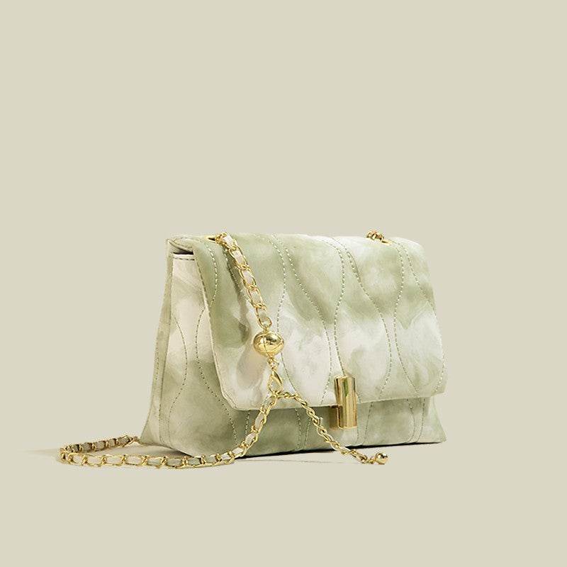 Texture Chain Crossbody Shoulder Small Square Bag - MYLUXURY LANE ENTERPRISE