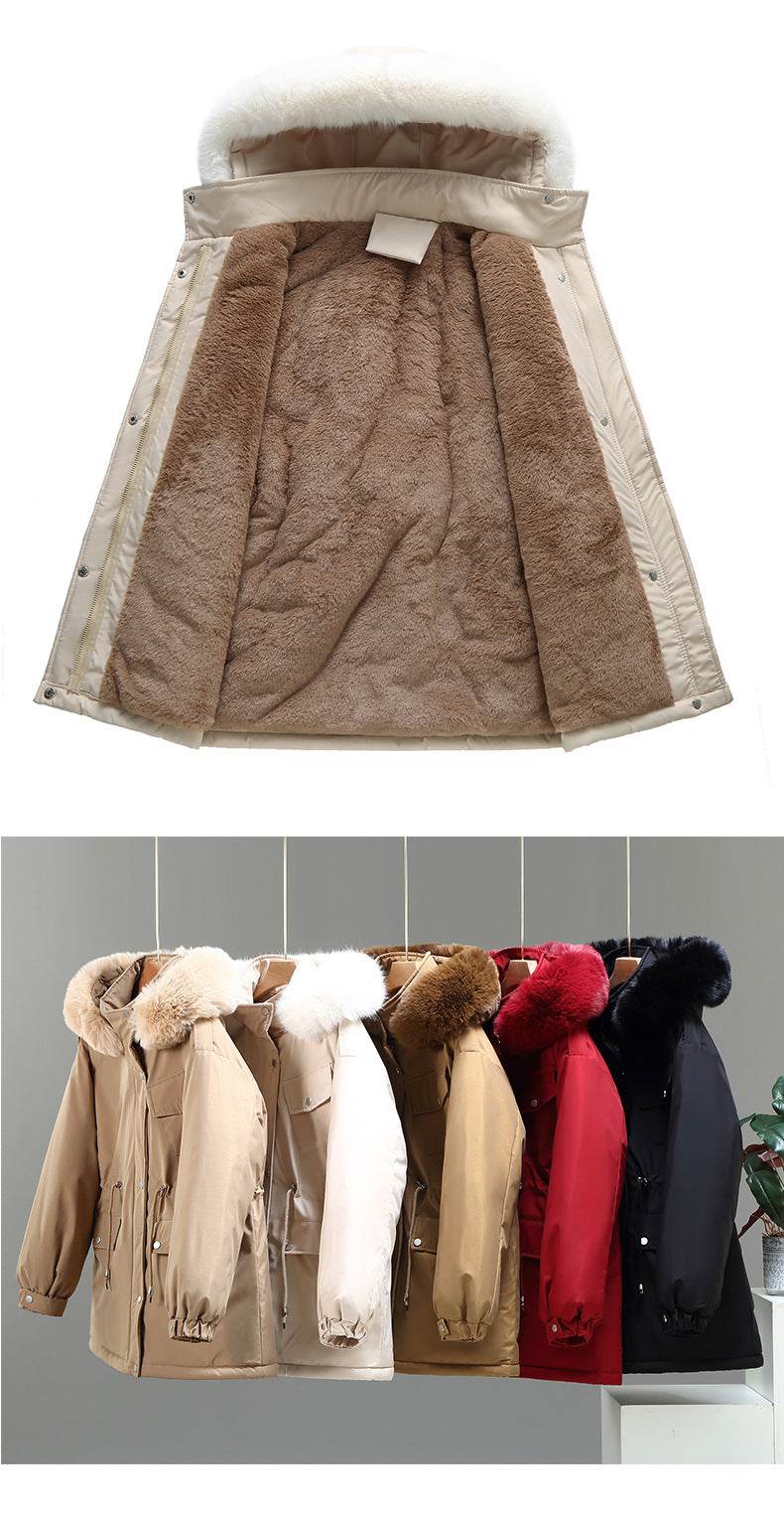 Women's Clothing Slimming Thickened Mid-length Down Cotton Jacket Coat - MYLUXURY LANE ENTERPRISE