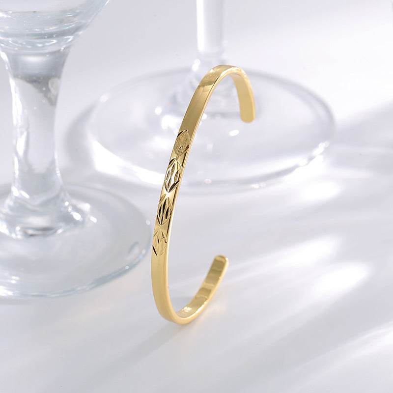 Carven Design Pattern Bracelet Simple Personalized All-match Cold Style - MYLUXURY LANE ENTERPRISE