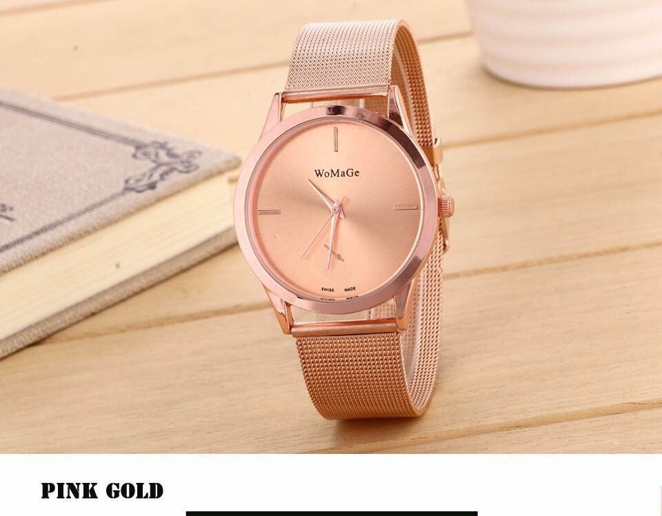 Fashion Alloy Belt Mesh Watch Unisex women's watches Minimalist Style Quartz Watch relogio feminino saat Watches for women - MYLUXURY LANE ENTERPRISE