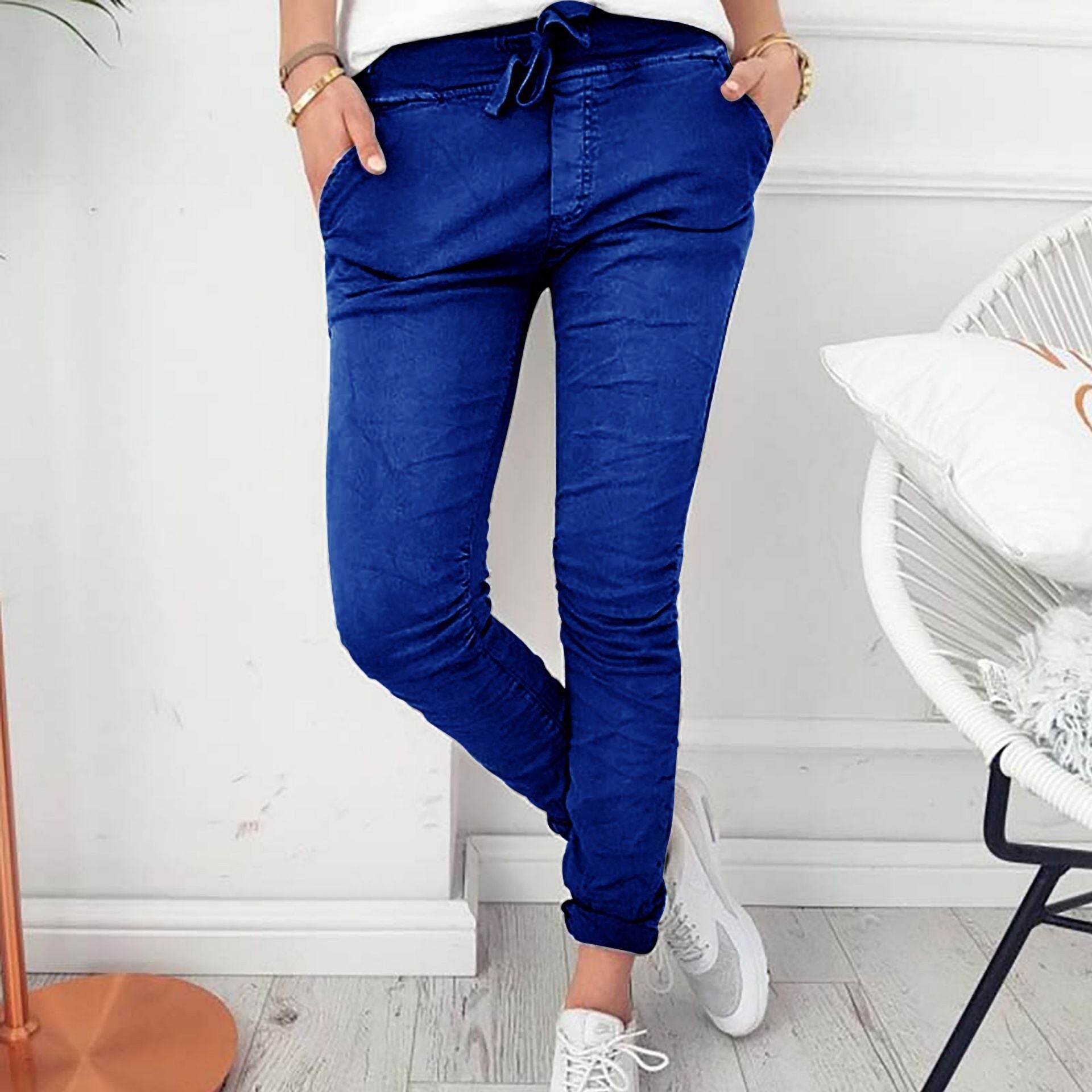 Women's Fashion Casual Slim Fit Skinny Elastic Pants - MYLUXURY LANE ENTERPRISE