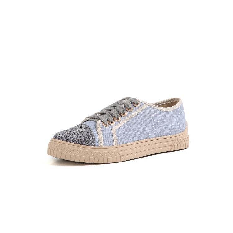 Small Fragrant Style Women's Single Shoes Lace-up Casual Platform White Shoes - MYLUXURY LANE ENTERPRISE