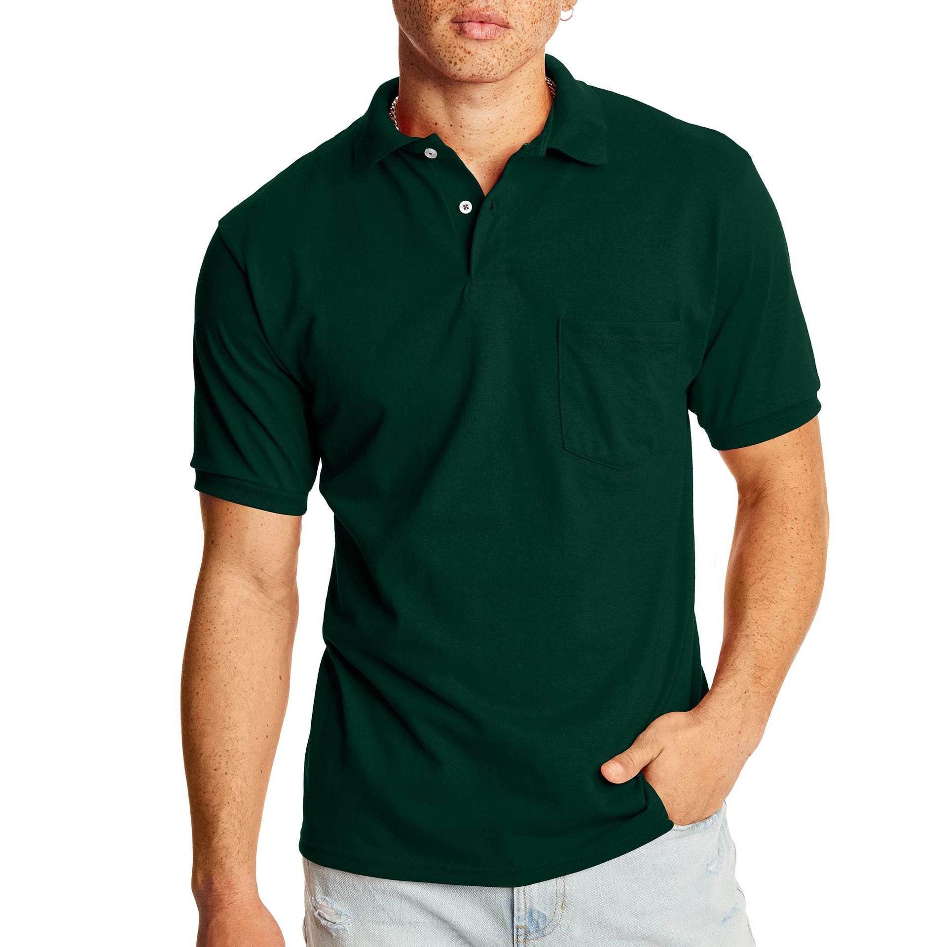 Men's Business Casual Solid Color Pocket Polo Shirt Short Sleeve Plus Size T-shirt - MYLUXURY LANE ENTERPRISE