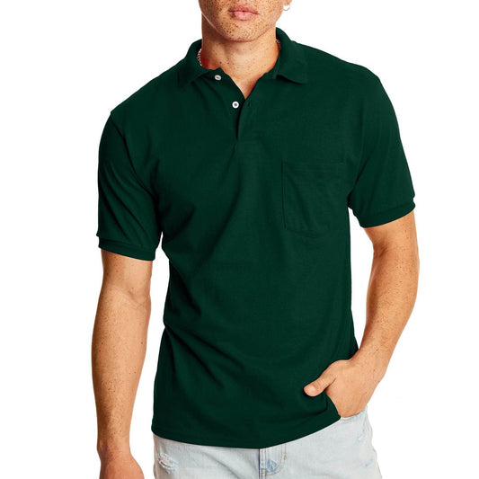 Men's Business Casual Solid Color Pocket Polo Shirt Short Sleeve Plus Size T-shirt - MYLUXURY LANE ENTERPRISE