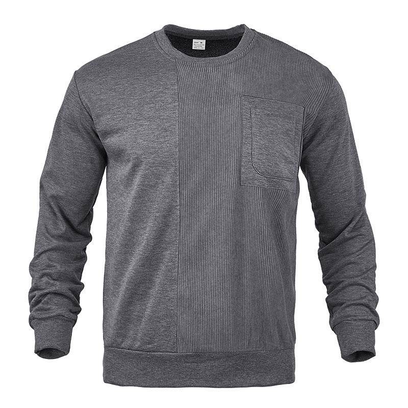 Patchwork Round Neck Men's Casual Sweatshirt - MYLUXURY LANE ENTERPRISE