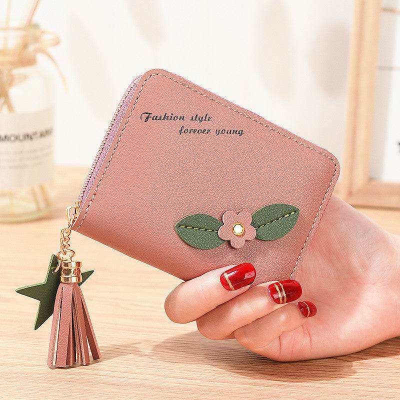 Women's Simple Flower Zipper Purse - MYLUXURY LANE ENTERPRISE