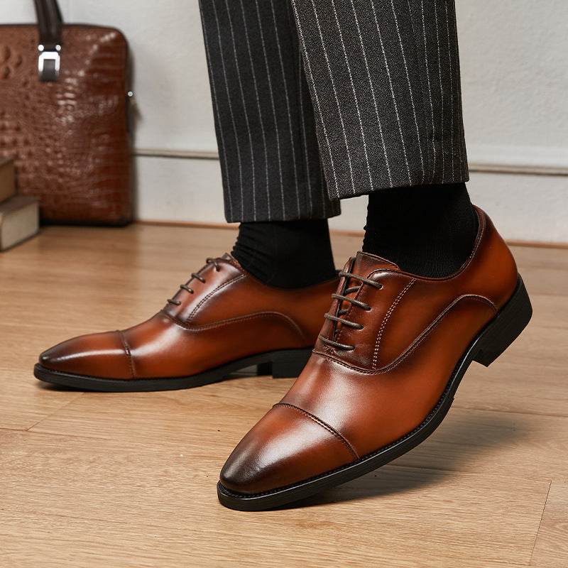 New Height Increasing Insole Business Formal Wear Soft Bottom Oxford Shoes - MYLUXURY LANE ENTERPRISE