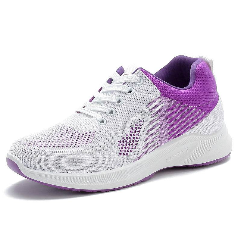 Women's Breathable Flying Woven Lace-up Fashionable Sports Shoes - MYLUXURY LANE ENTERPRISE