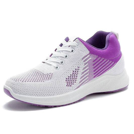 Women's Breathable Flying Woven Lace-up Fashionable Sports Shoes - MYLUXURY LANE ENTERPRISE