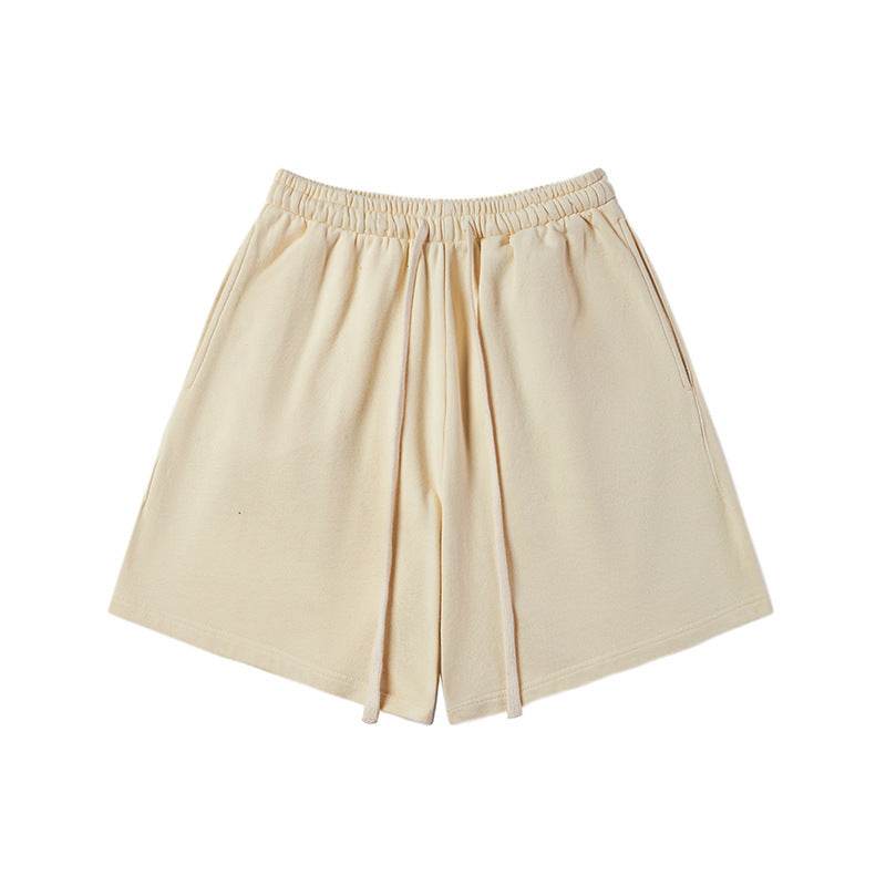 Autumn And Winter Fleece-lined Thick Hooded Solid Color Hoodie Shorts - MYLUXURY LANE ENTERPRISE