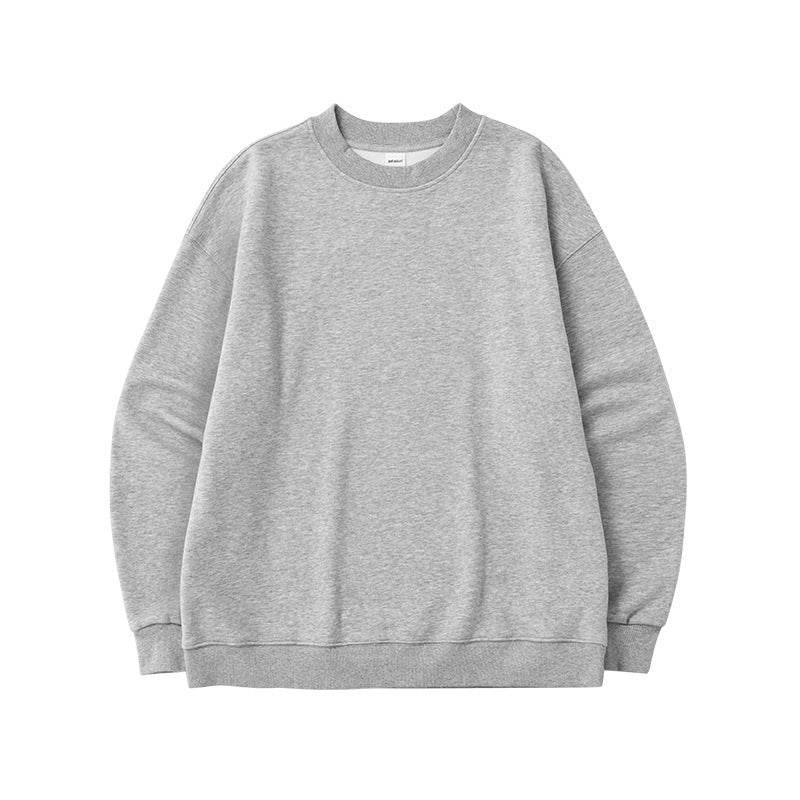 Men's Single-layer Fleece-lined Round Neck Sweater Loose Casual Top - MYLUXURY LANE ENTERPRISE