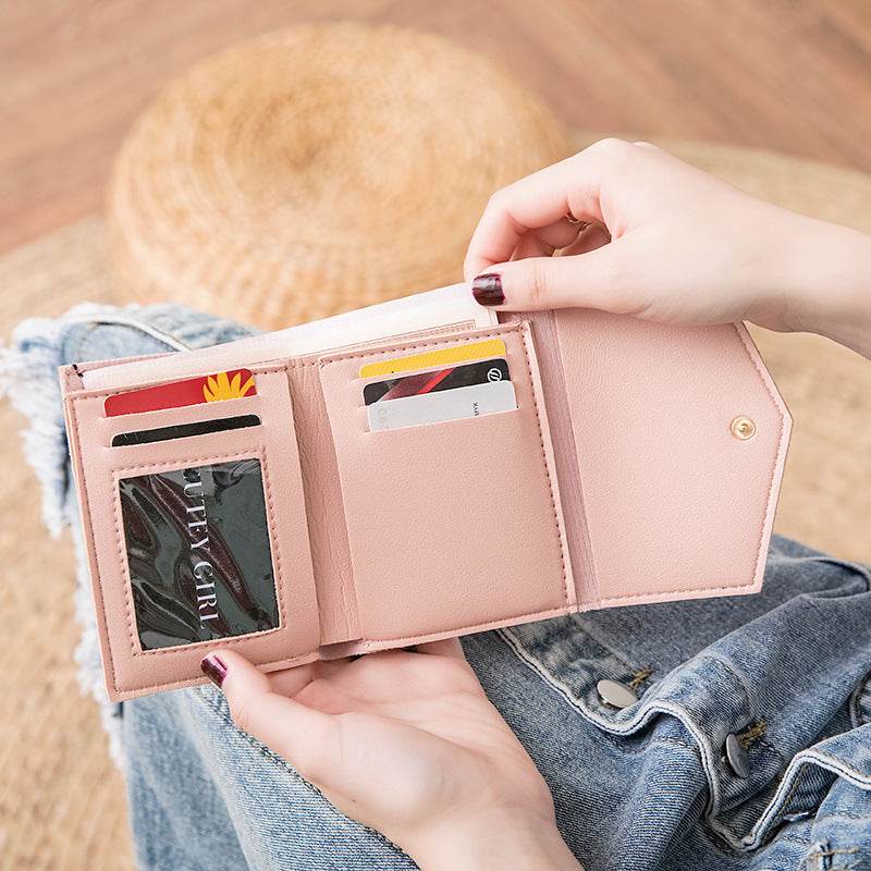 Short Women's Korean-style Tassel Small Wallet Simple Square Women's Coin Purse - MYLUXURY LANE ENTERPRISE