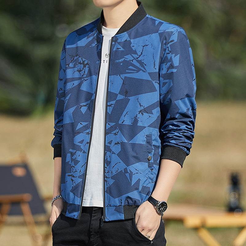 Men's Jacket Stand Collar Casual Baseball Uniform Thin Camouflage Jacket - MYLUXURY LANE ENTERPRISE