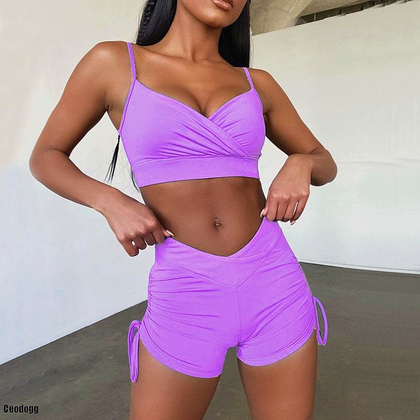 Cross Strap Hollow Yoga Wear Hollow Tight Sling Sports Top Bra Casual - MYLUXURY LANE ENTERPRISE