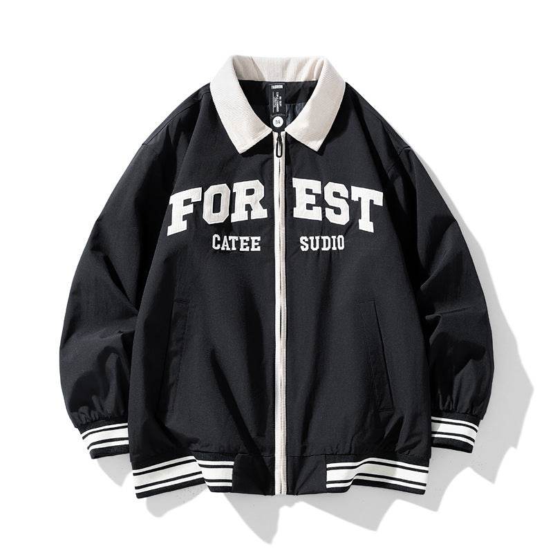 High-end Lapel Baseball Uniform Men's Casual Jacket - MYLUXURY LANE ENTERPRISE
