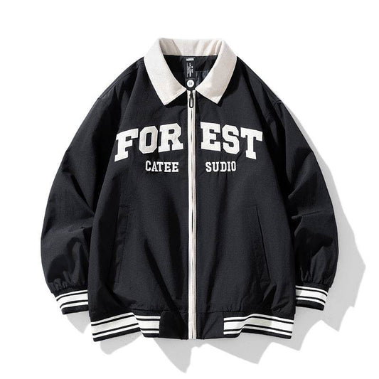 High-end Lapel Baseball Uniform Men's Casual Jacket - MYLUXURY LANE ENTERPRISE