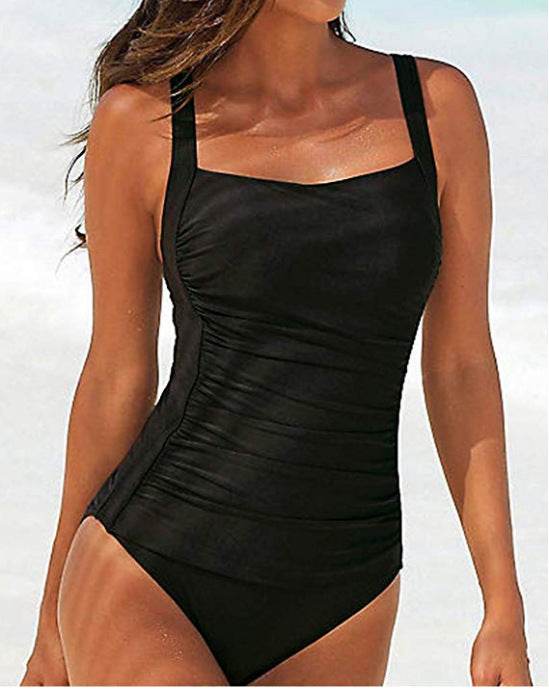 Women's swimwear with solid shoulder straps - MYLUXURY LANE ENTERPRISE